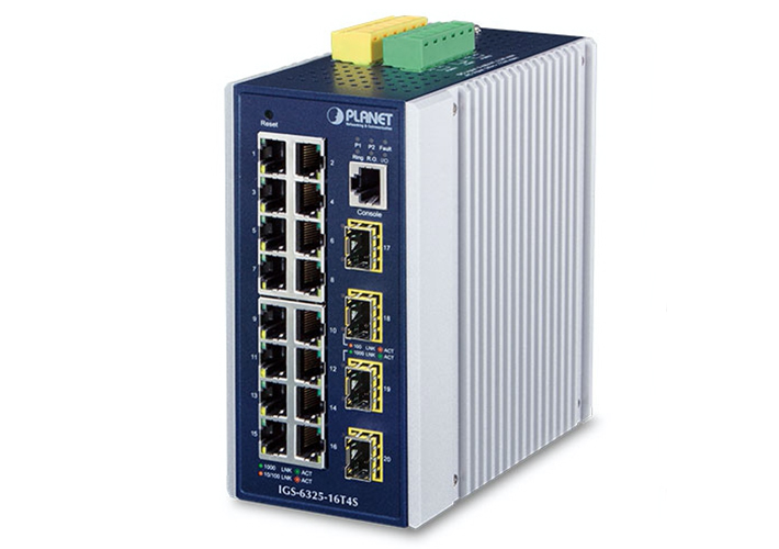 Foto Switch Ethernet gestionado L3 para entornos industriales.